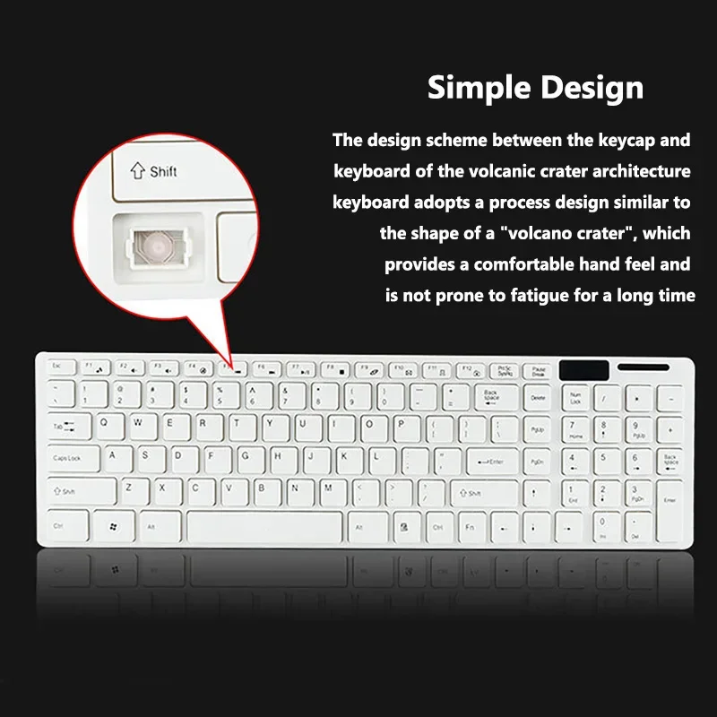 2.4G Wireless Keyboard Mouse Set Silent Keyboard and Mouse Combo Kit Ultra Slim Keyboard with Protective Film For Laptop Desktop