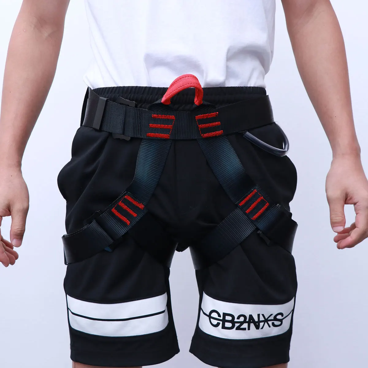 

Climbing Safety Harness Black Adjustable Waist Leg Rings Thick Pad Comfortable Durable for Mountain Rescue Rappelling Caving