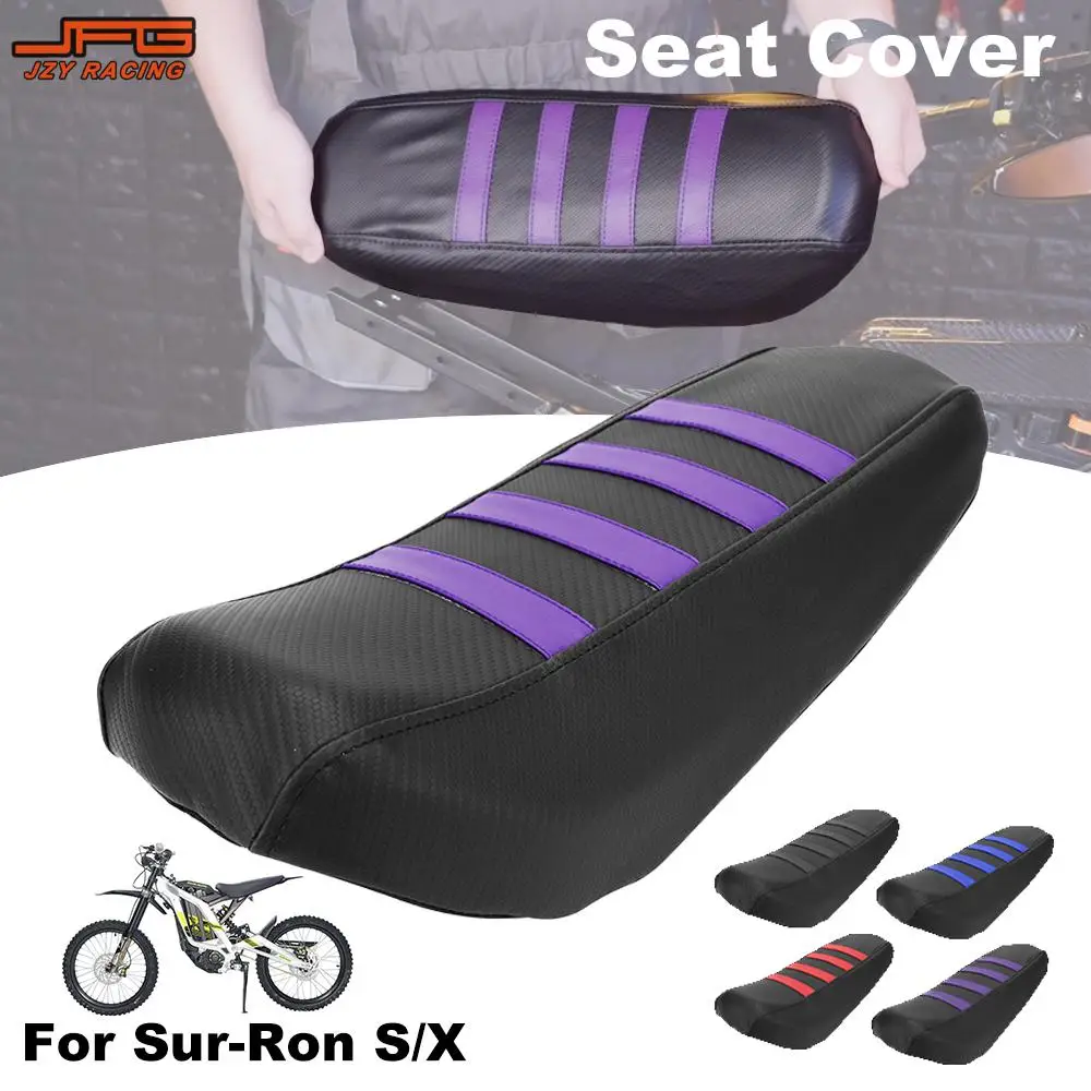 For SUR-RON Surron LB Light Bee S X Motocross Striped Soft Seat Cover PVC Black Red Blue Purple Anti-skid Covers Cushion New