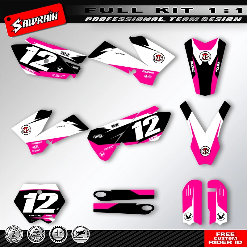 

Sawrain Custom Team Motorcycle Graphics Background Decals Stickers Kit for KTM SX85-105 2003 2004 2005-2012 002