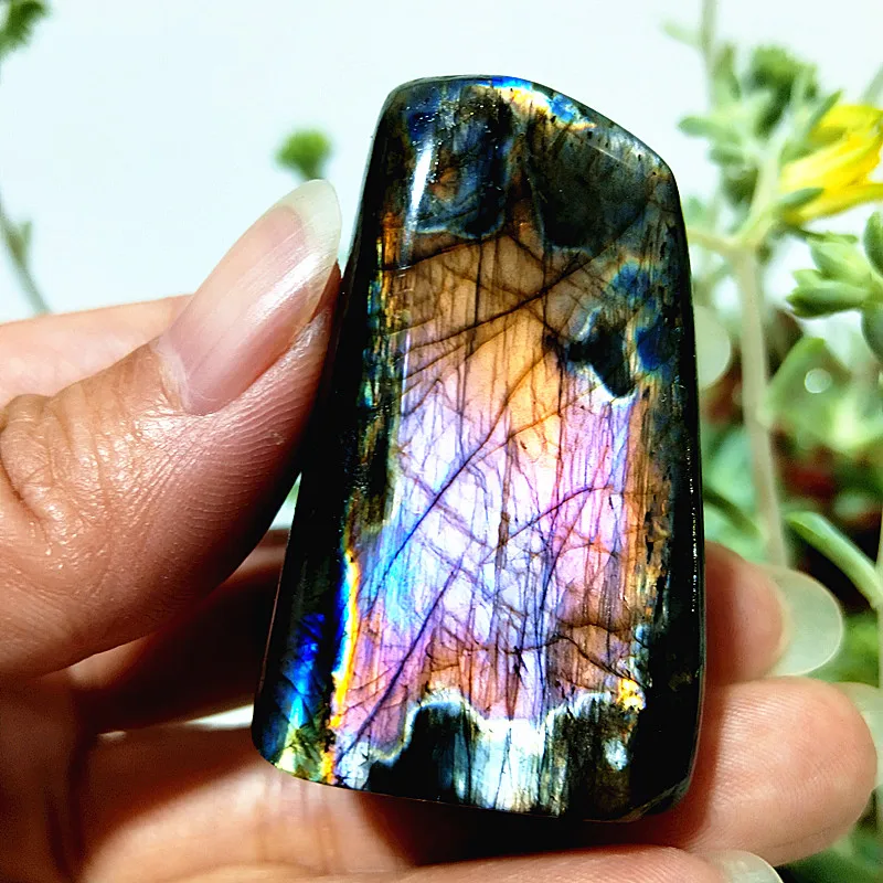 Pierres Naturelles Finlandaises Labradorite Lumineuse, Cristal de Feng Shui pour la Décoration de Chambre, Méditation, Guérison Spirituelle, Reiki, Guérison Énergétique
