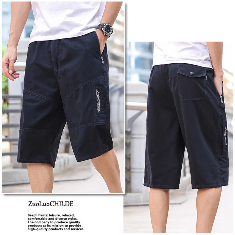 Short cargo décontracté pour homme, pantalon court multi-poches, jogging de randonnée, sport de plein air, grande taille, 6XL, été, 100% coton
