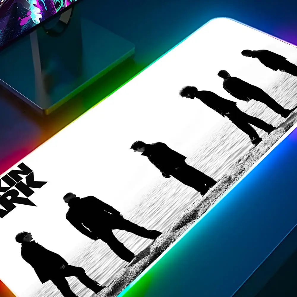 

Коврик для мыши l-Linkin p-Park RGB ПК геймерская клавиатура светодиодный светящийся коврик для мыши коврики резиновый милый мультяшный игровой компьютер csgo lol pubg