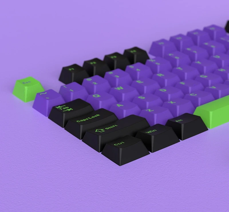 No. 1 machine inner purple mechanical keyboard keycap PBT material