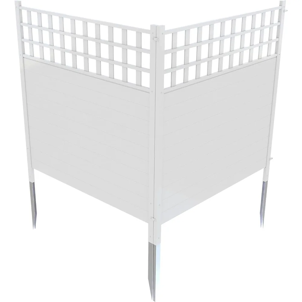 Imagem -04 - Privacy Screen e Fence Kit Outdoor Product Dig Vinyl Kit Branco Largo 44 High x 42 Wide Pcs Set