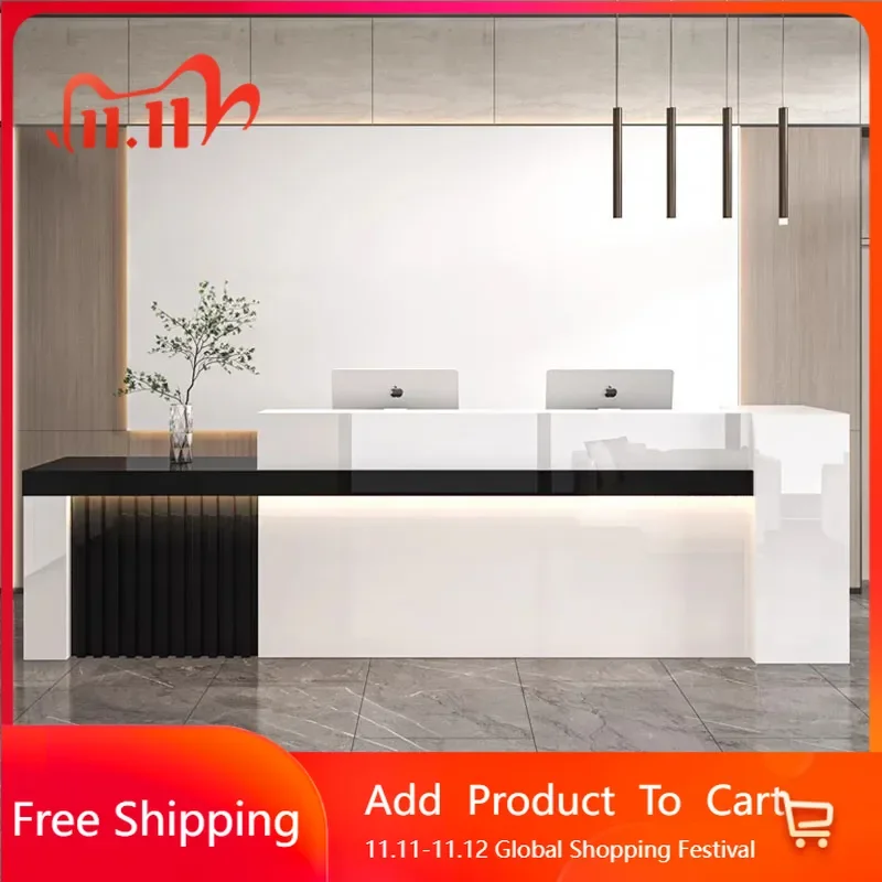 

Luxury Front Reception Desks Podium Modern Office Mobile Receptionist Shop Counter Cash Minimalist Mostrador Trendy Furniture
