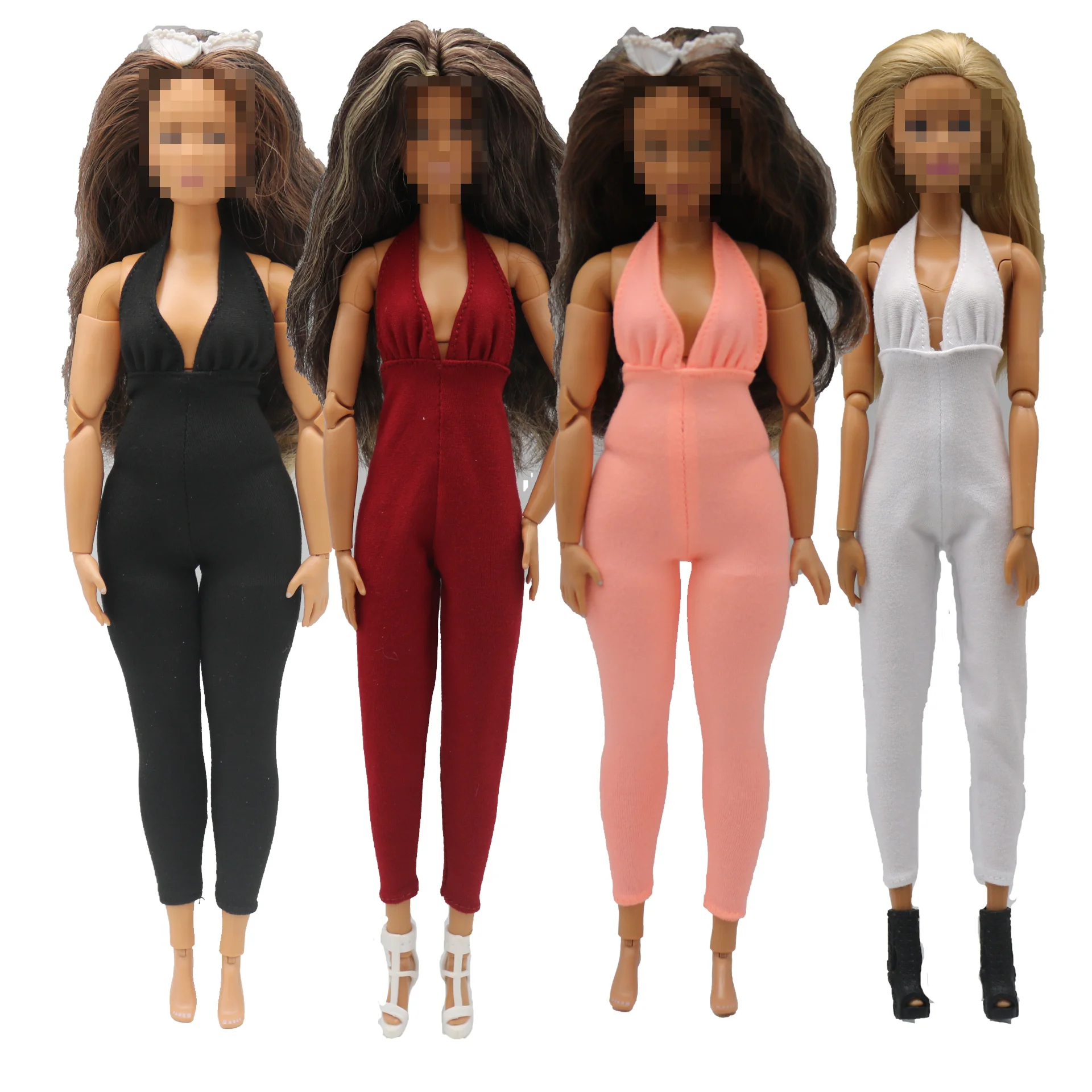 New 30cm 1/6  hip wrap Tight low-cut jumpsuit  Daily Wear Accessories Clothes for Barbie Doll 11.5
