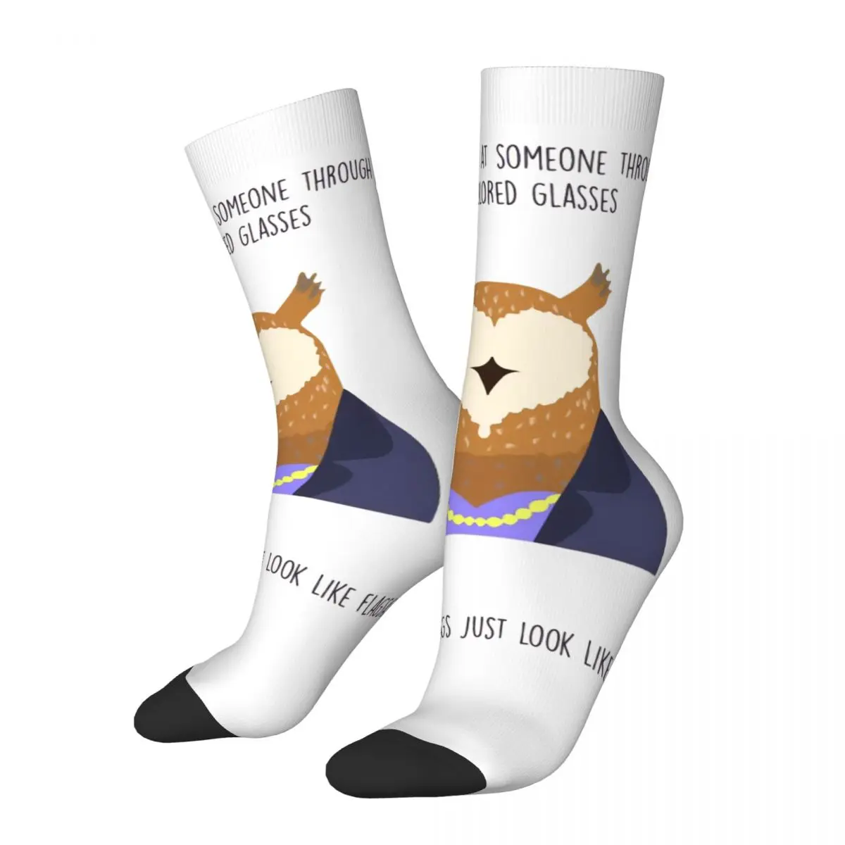 

Happy Funny When You Look Men's Socks Vintage Harajuku B-BoJack Horsemans Hip Hop Novelty Seamless Crew Crazy Sock Gift Printed