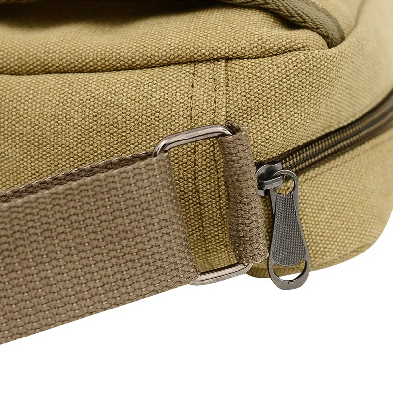 Bolso de hombro de lona Retro para hombre, bolso de mensajero deportivo y de ocio, bolso cruzado Simple, bolso de eslinga cuadrado pequeño Horizontal