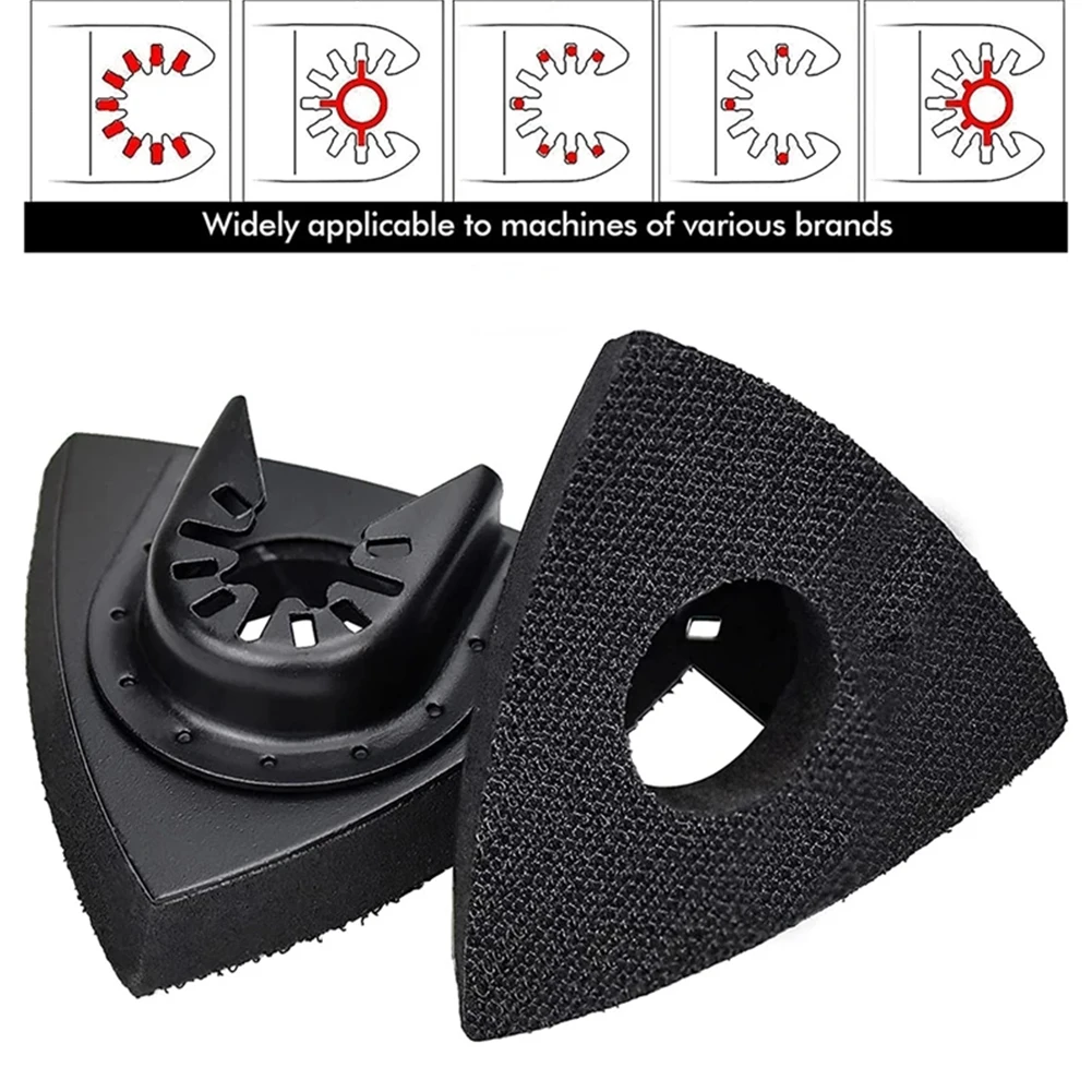 1PCS 82mm Triangular Sanding Pad Oscillating Tool Quick Release Hook Loop Fit Multi Tool Efficient For Power Fore Machine Tools