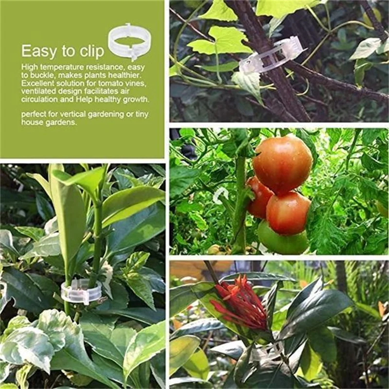 Secured Plant Plastic Clip Plastic Plant Clips Supports Connects Reusable Protection Grafting Fixing Gardening Tools