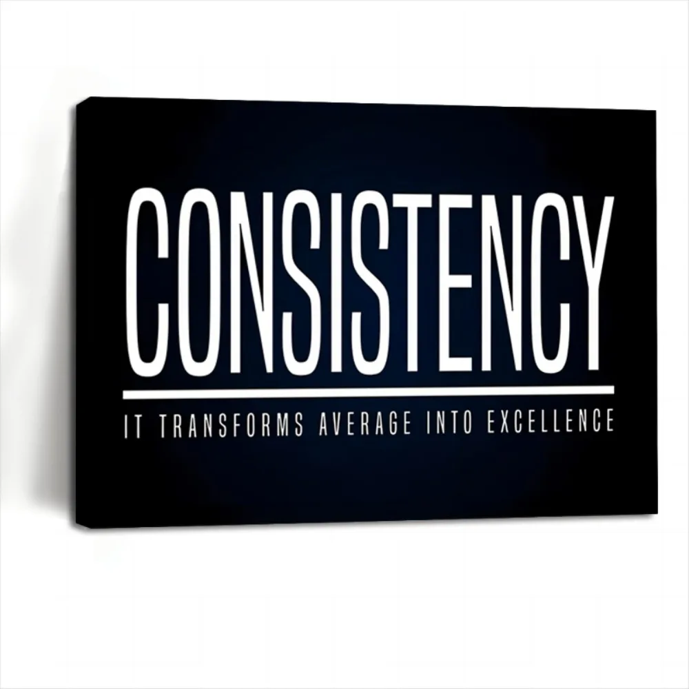 

1.5 inch thick wood frame, "the definition of consistency" inspirational wall trim, suitable for interior decoration