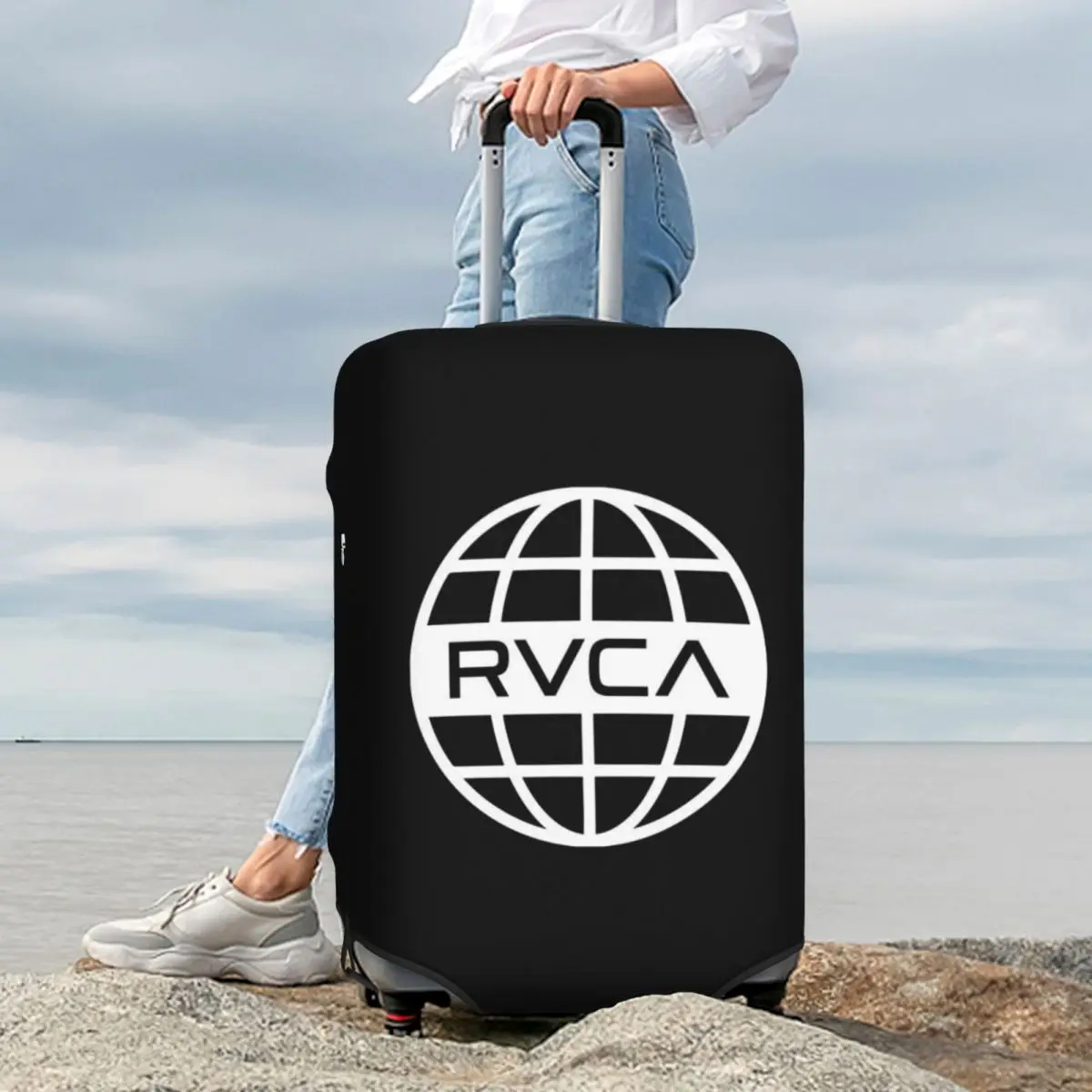

RVCA VA (4) Suitcase Cover Protection Elastic Travel Luggage Protector Covers for 18-32 Inch