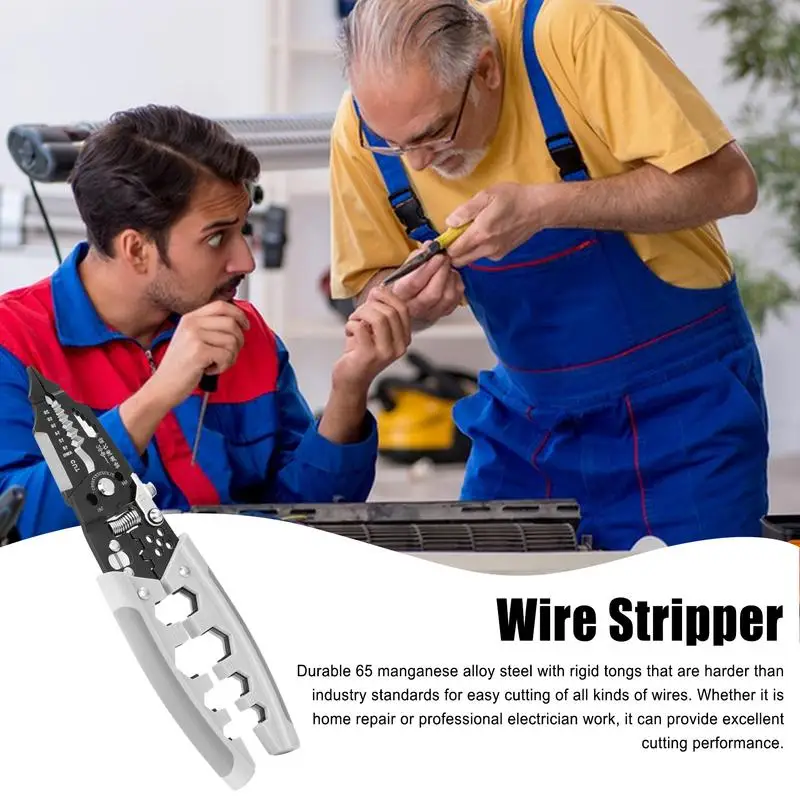 Wire Stripper And Crimping Tool Manganese Steel Wire Clippers Winding Wires Cable Crimper Portable Professional Wire Crimping