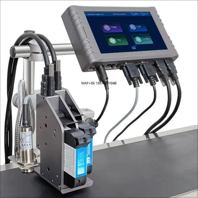 

7 Inch Screen High Quality Inkjet Picture logo Date Printer on Egg Carton Mental Envelope Accuracy Definition