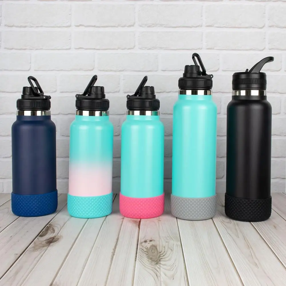 Water Cup Protector Protective Sleeve for Water Cups Silicone Rhombus Texture Water Bottle Boot Non-slip Anti-scratch for Flask