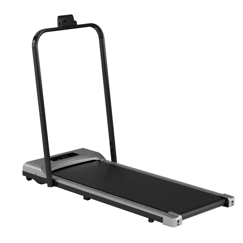 Black Compact Shock-absorbing and Noise-reducing Treadmill for Home Use Foldable and Requiring No Assembly