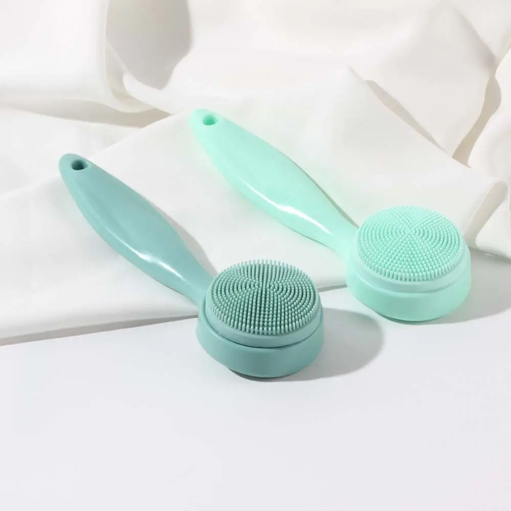 

Long Handle Gentle Exfoliating Deep Cleaning Face Massaging Silicone Facial Cleansing Brush Face Washing Brush Exfoliator Brush