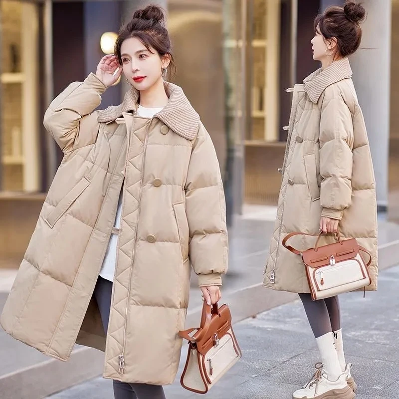 New Loose Thick Warm Parkas Jacket Casual Long Coat Waterproof Snow Wear Puffer Outw Women Winter Parka Down Cotton Jackets