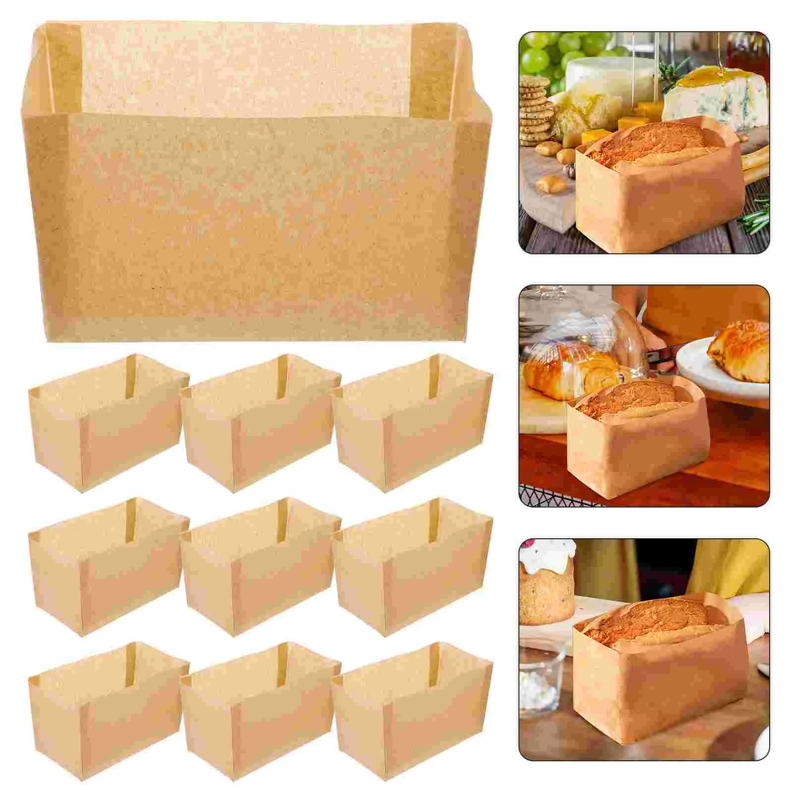 

50 Pcs Toast Paper Liners Cups Wrappers Bread Holiday Baking Decorative Mini Plates Pans