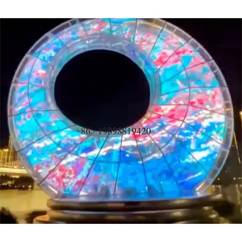 Wmwmnu for Lecede Customized 360 Degree LED Screen Super Slim Soft Semi-Circle Column with Flexible Display customized produc