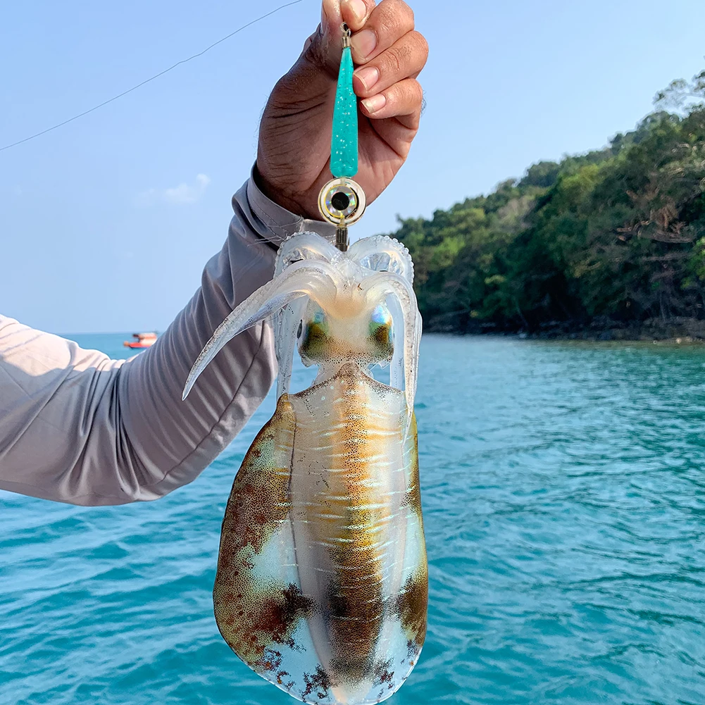 Deepwater LED Fisch Köder Locken Licht Tintenfisch Lampe Angeln Octopus Unterwasser Lichter