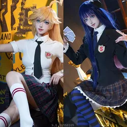 Stocking Anarchy/Panty Anarchy Cosplay Costume Panty & Stocking With Garterbelt School Uniform JK Skirt Suit Halloween Costumes
