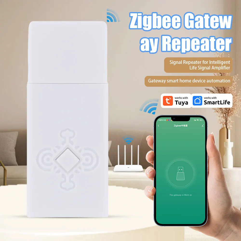 Tuya ZigBee Signal Repeater USB Signal Amplifier Extender Smart Home Automation Device Work With Zigbee Gateway For Smart Life