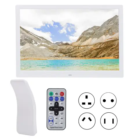 【Novo】 15 Polegada HD 1280x800 Porta-retratos Digital Álbum Eletrônico MP3 MPEG4 Imagem Música