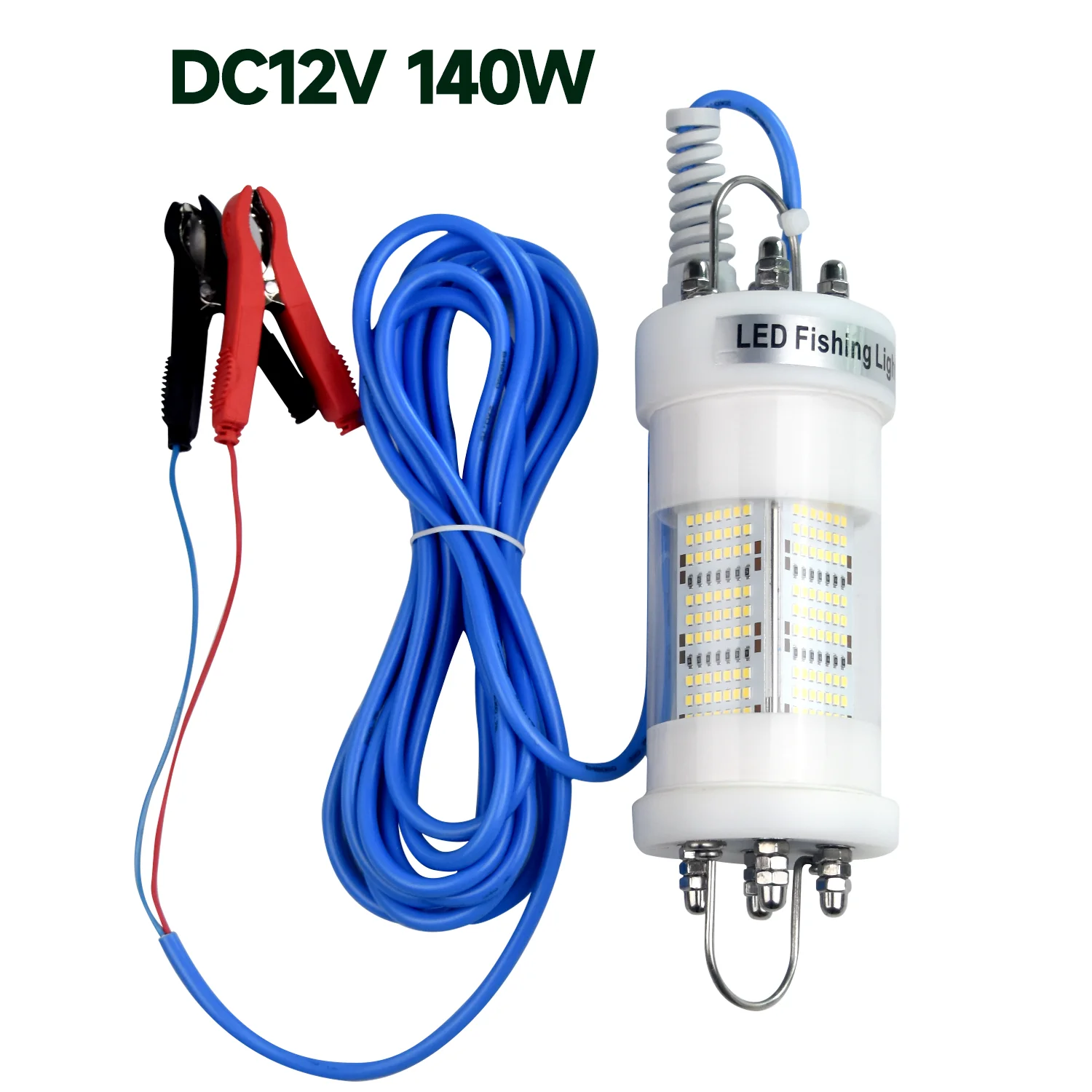 High Brightness DC 12V 140W LED Night Fishing Lights Green White LED Fish Submersible Underwater Fishing Light