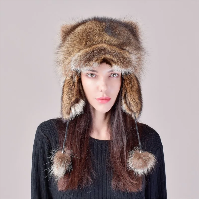 

Ear-protecting hats woolen warm fur for men women children and adults