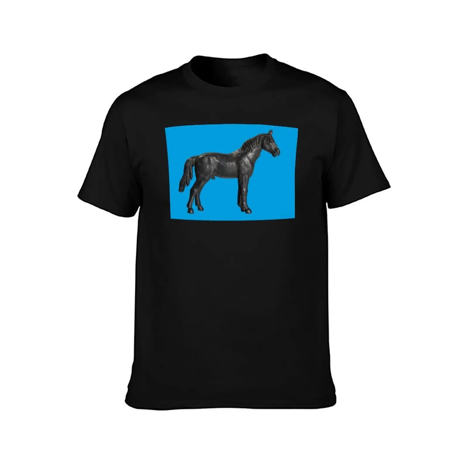 PLASTIC FANTASTIC: Horse T-Shirt Simple Solid Color Crew Neck Tee T-Shirt
