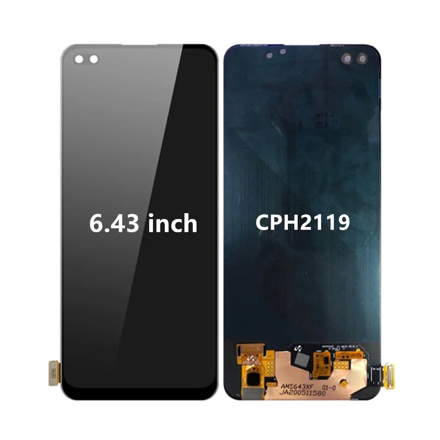 6.43'' AMOLED For  OPPO F17 Pro LCD Display Touch Screen Digitizer Assembly For OPPO F17Pro CPH2119 LCD Display