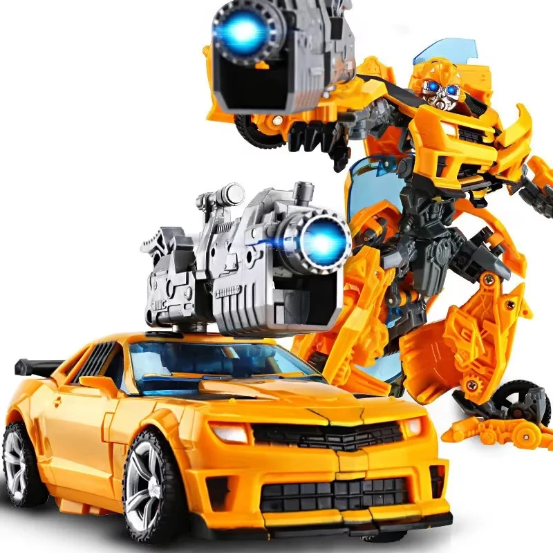 Transformação brinquedos robô carro liga de plástico ys04a bumblebee optimu prim figura ação anime filme série crianças presente aniversário