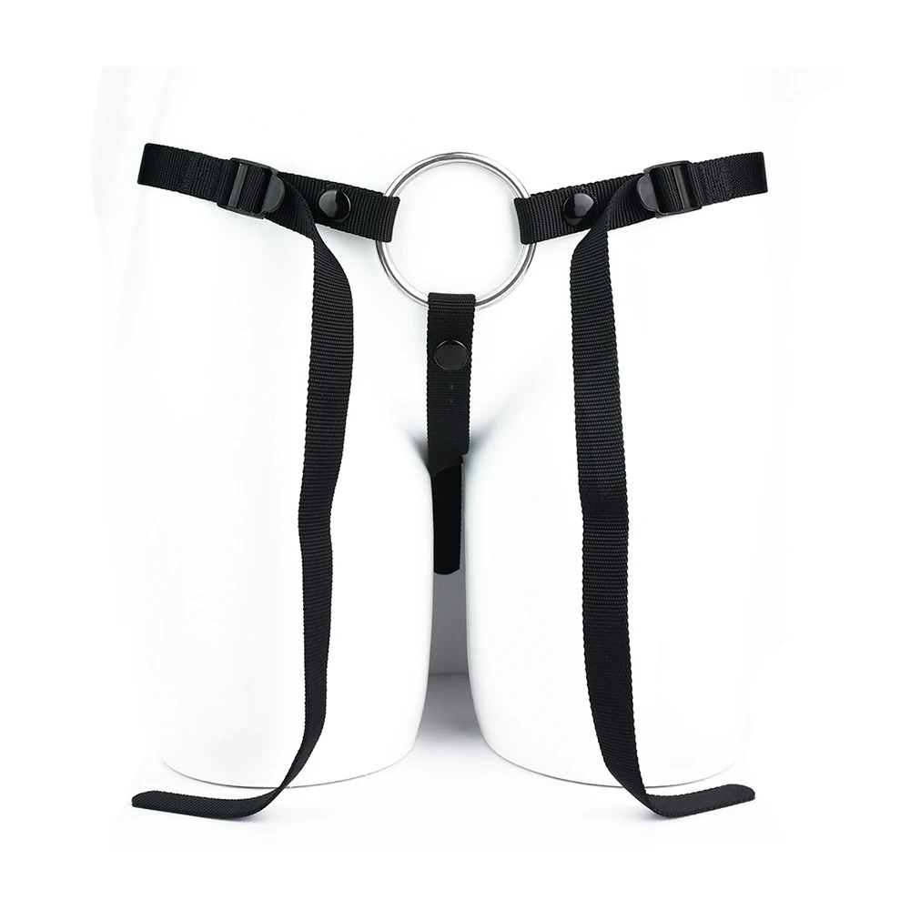 GBAR Verstelbare bondageharnas met roestvrijstalen ring Draagbare driehoekige riem voor dildo Speeltjes voor volwassen vrouwen Sexy winkel