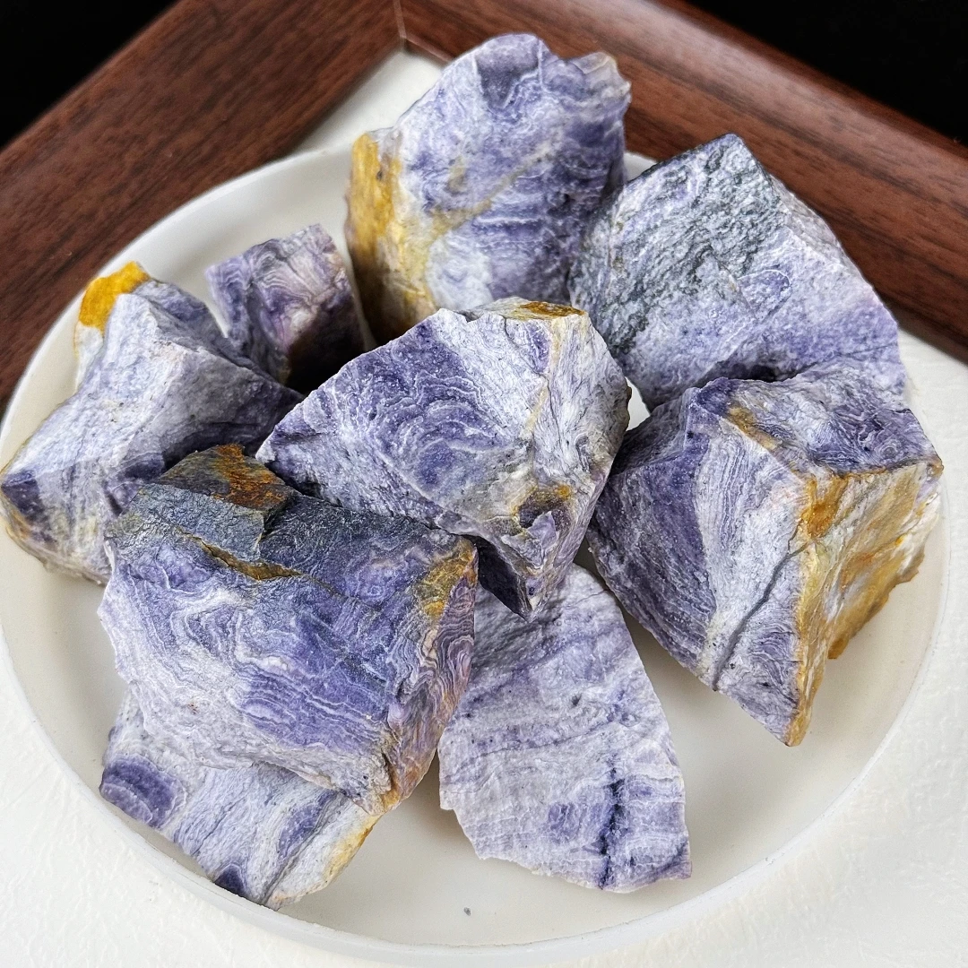 Natural Purple Peacock Fluorite Rough Stone Raw Crystal Specimen Healing Reiki Mineral for Home Decor