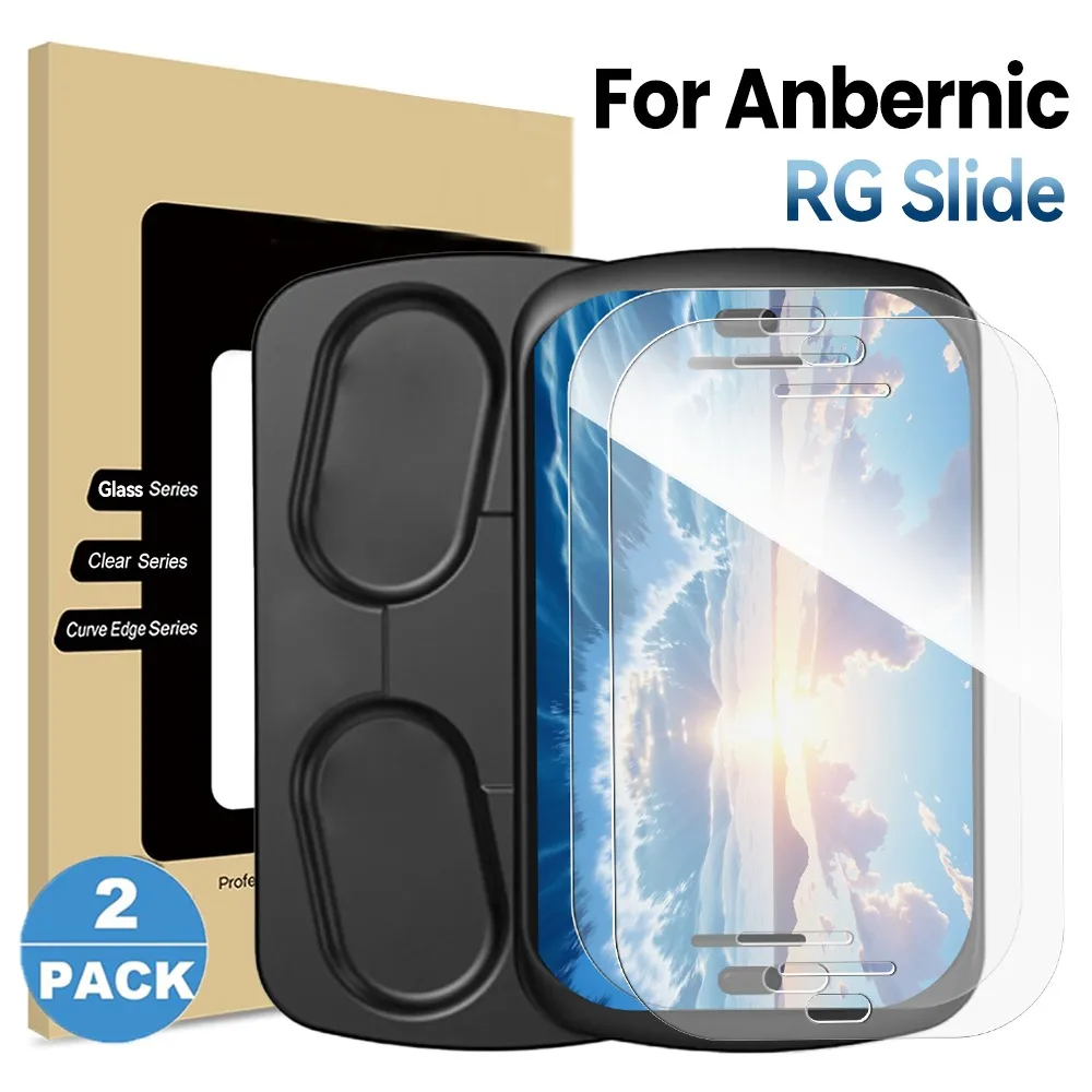 1-2pcs for Anbernic RG Slide Tempered Glass Screen Protector Full Coverage 9H Hardness HD Clear Protective Film Game Accessories