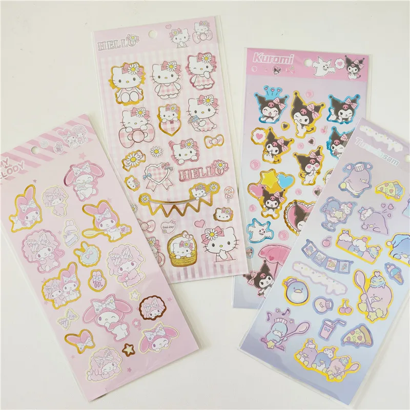 Cartoon Cute Sanrio Big Eyes Frog Kulomi Decorative Material Stickers Hand Account Making DIY Toy Kawaii Stickers