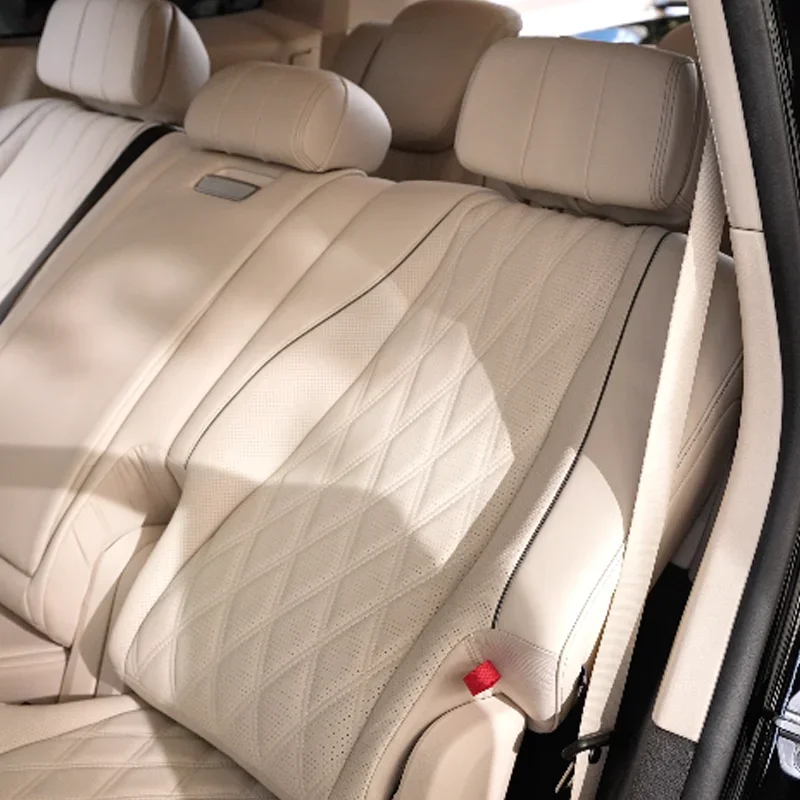 Full-Car Seat Covers Replacement for  AMGGLS63 -- Pearl Silver Gray with Beige