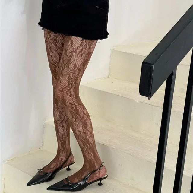 Y2k rajstopy dziewczęce bodystocking kobiety seksowna koronkowa siatka pończochy kabaretki rajstopy bielizna kobiece wyroby pończosznicze rajstopy damskie rajstopy