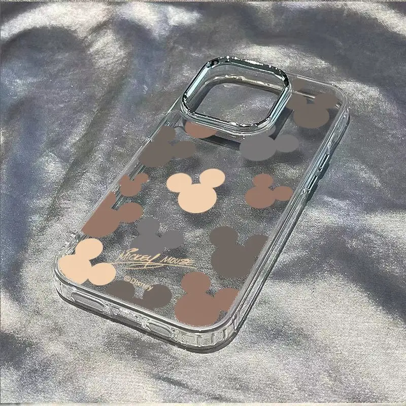 Disneys Mickeys Minnies Mouses Full Screen Brown Etui na telefon do iPhone 15 14 13 12 11 Pro Max 78Plus XR XS MAX Y2K Cute Back Cover