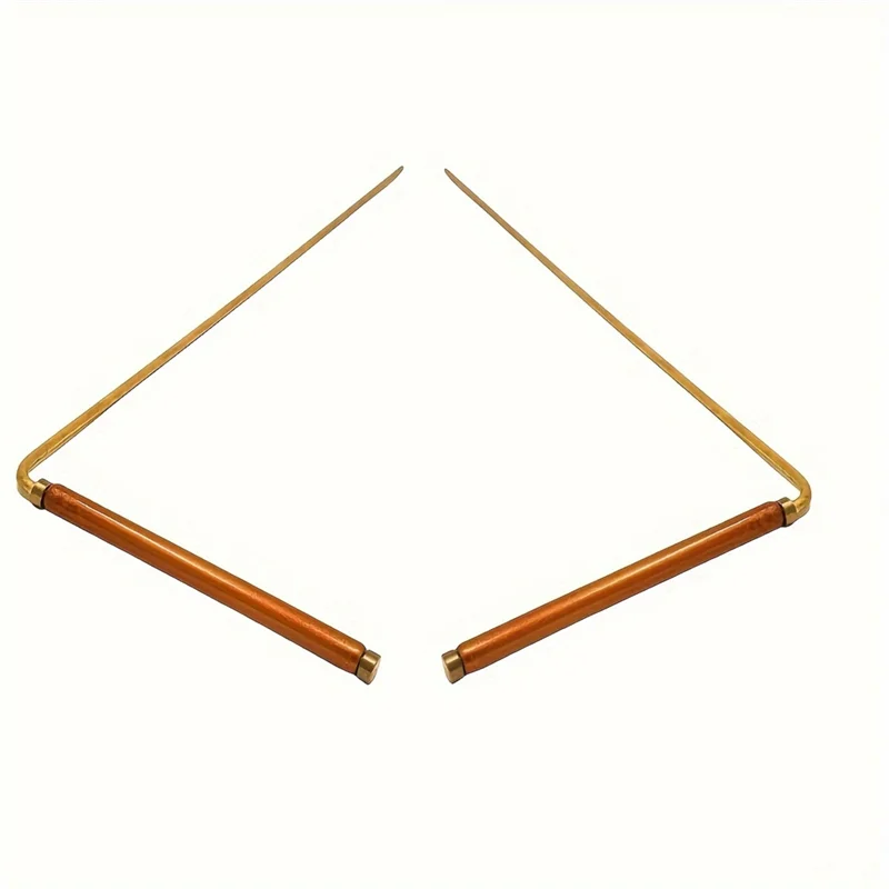 【البيع الساخن】مجموعة قضبان التغطيس المعدنية للكشف عن النحاس مكونة من قطعتين لأدوات العثور على كنز المياه وقضيب مسبار النحاس