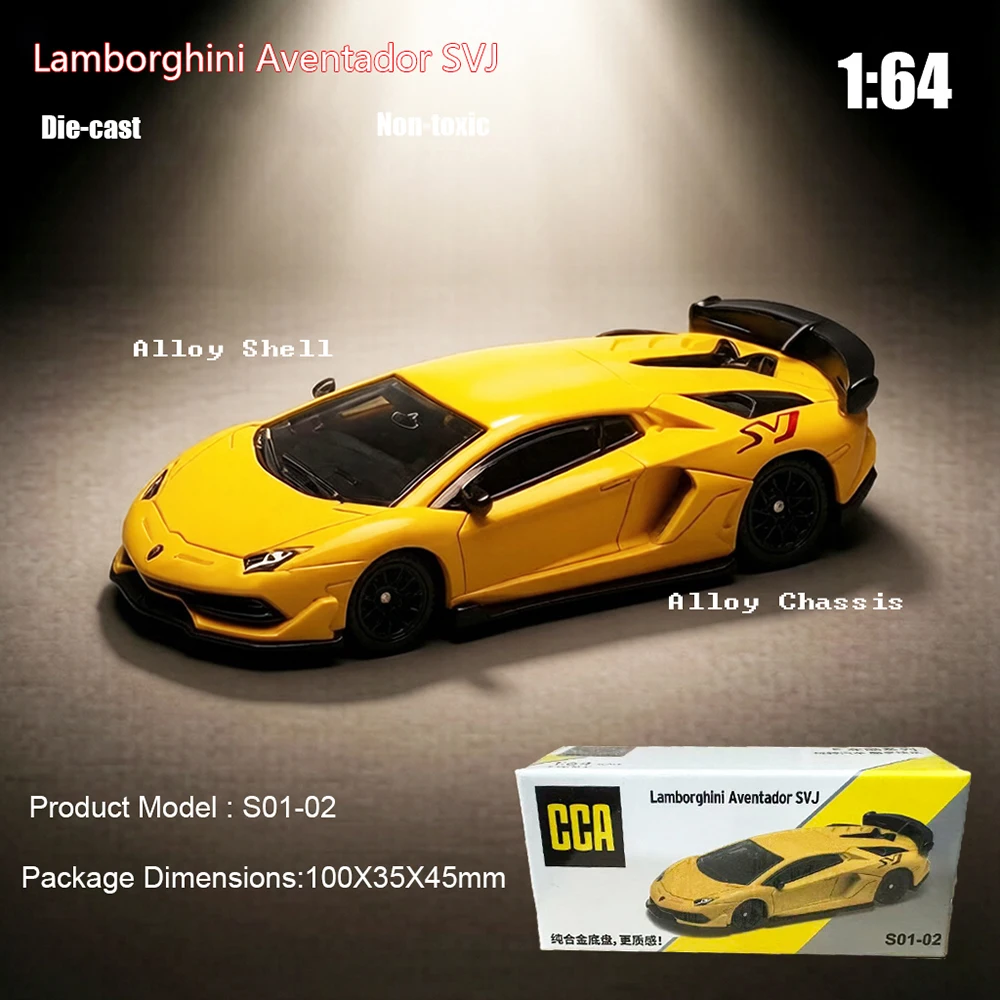 modelo-de-carro-em-miniatura-cca-1-64-lamborghini-aventador-svj-em-metal-com-suspensao-e-friccao-ornamento-de-carro-esportivo-brinquedos-de-carro