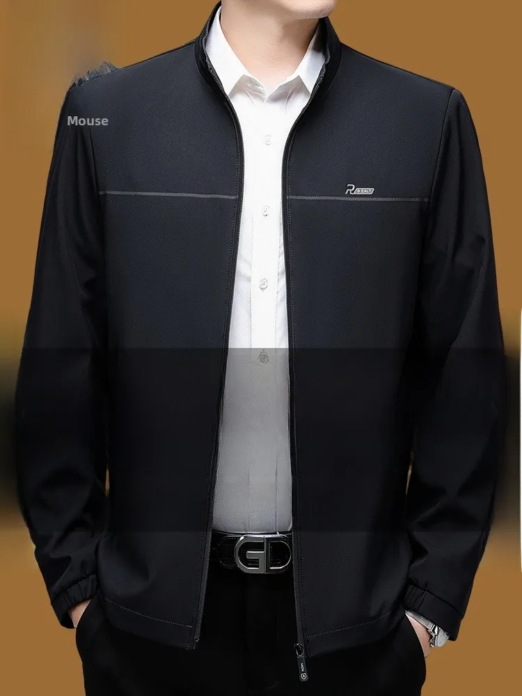 

Мужская куртка Kangaroo для среднего возраста, свободного кроя, весенне-осенняя, тонкая верхняя одежда, пальто-ветровка, прямой крой, длинный рукав