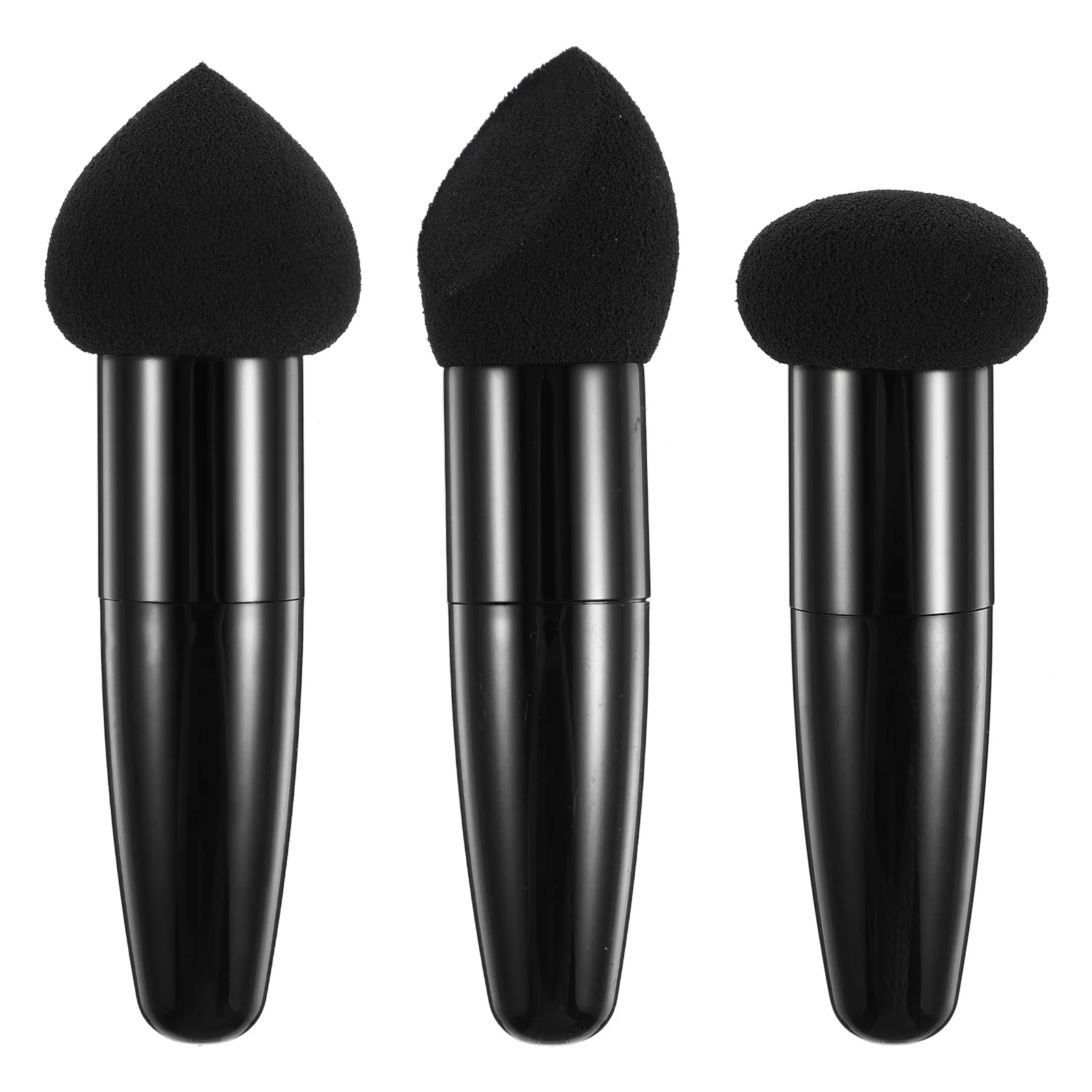 

3Pcs Beauty Makeup Sponge Pens Multifunctional Makeup Tool with Comfortable Handle Supple Wet Dry Application Perfect for Women