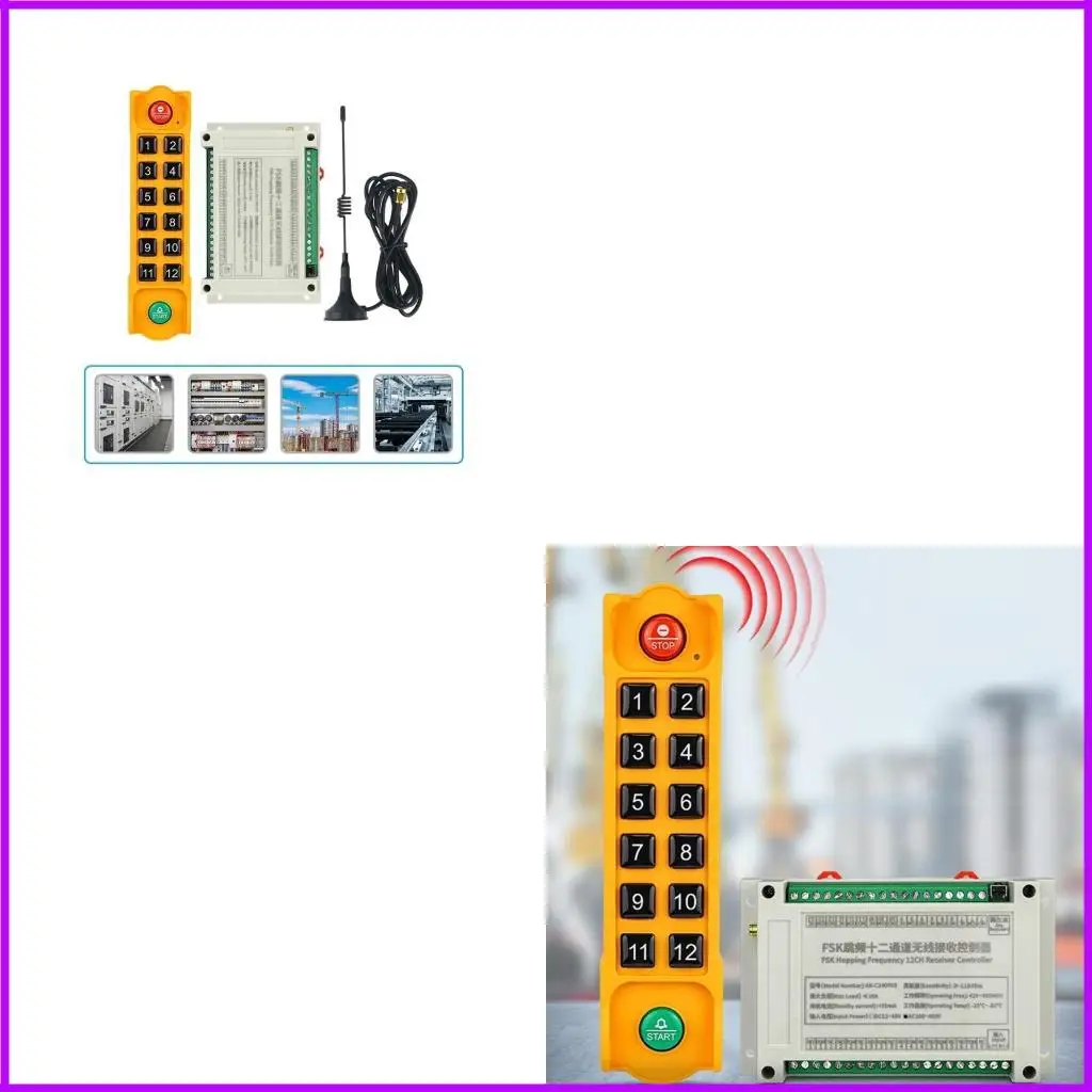 

Crane Wireless Remote Control Industrial Channel Hoist Remote Controller H21-E1C with 1 Transmitter & 1 Receiver