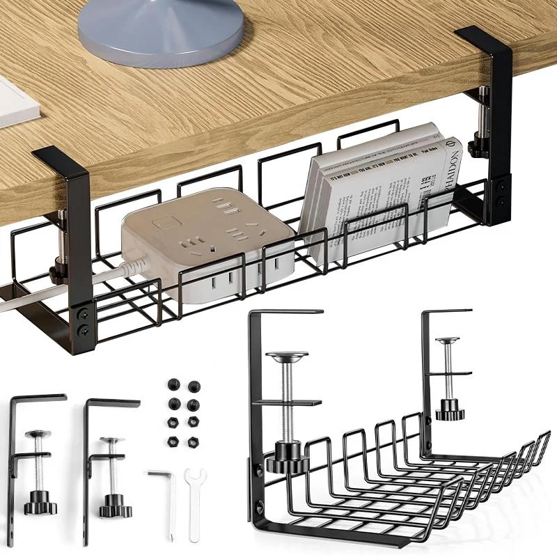 

Under Desk Cable Management Tray,No Drill Mesh Desk Cable Tray,for Office,Desk Cable Tray Wire Organizer kitchen accessories