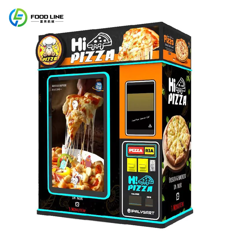 Customized Commercial Pizza Vending Machine Touch Screen Pizza Vending Machine Cashless Mobile Payment Unmanned Operation