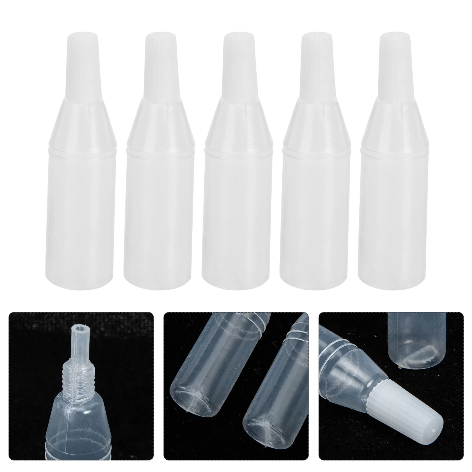 80 Pcs Dropper Eye Bottle Liquid Empty Essential Oil Bottles Drops Sub-pack White Travel