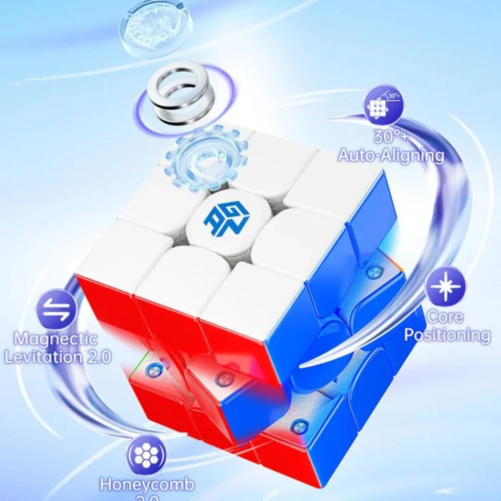 

GAN356 Maglev UV 3X3X3 Магнитный магический скоростной куб без наклеек Профессиональные игрушки-непоседы GAN 356 M Cubo Magico Puzzle